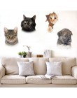 Lindos gatos perro 3D pegatina de pared para sala de estar habitación de los niños decoración pegatinas mural gatito cachorro pe