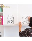 Calcomanías de pared de dibujos animados de animales lindos para niños sala de estar decoración para el hogar póster de Arte de 