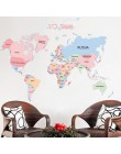 Letras coloridas mapa del mundo DIY vinilo pegatinas de pared niños habitación amor hogar Decoración Oficina arte calcomanías 3D