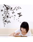 Pegatinas decorativas de pared de rama de flores y mariposas creativas decoraciones de sala de estar Pvc adhesivos para pared DI