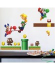 Si Di Ke dibujos animados en 3D Super Mario Bros pegatinas de pared para niños habitaciones chicos regalos a través de la pared 