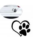 Pegatina de pared para mascotas con corazón perro gato vinilo adhesivo para ventana de coche parachoques pegatina de pared decor