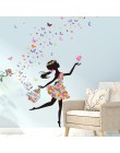 [SHIJUEHEZI] pegatinas de pared de Hada de dibujos animados DIY mariposas flores calcomanías murales para la decoración del dorm