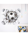 Pared rota fútbol 3d vívido pegatinas de pared para niños habitaciones decoración del hogar arte Pvc papel pintado Diy póster Mu