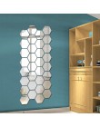 7 unids/set espejo hexagonal pegatinas de pared 3D acrílico espejo decorativo pegatina impermeable decoración del hogar Autocoll