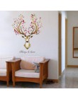 DIY Sika cabeza de ciervo flores pegatinas de pared para el arte de la sala de estar vinilo calcomanías de pared para niños bebé
