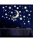 Pegatinas de pared luminosas en la oscuridad con estrellas de Luna en 3D para sala de niños