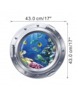 Pegatinas de pared de ojo de buey submarino vívido 3d para niños habitaciones decoración sealife coral tiburón peces adhesivos c