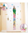Princesa Castillo Luna árbol flor Pared de medición de altura pegatina para niños habitación mariposa casa decoración del hogar