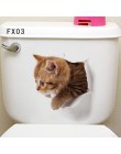 1 Uds. Vívido perro gato en 3D aspecto agujero pegatina de la pared baño Baño decoración del hogar bonita decoración para el hog