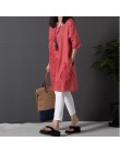 Vestido chino étnico de mujer de verano de cuello redondo de Color sólido de playa Casual de media manga suelto aplique vestido 