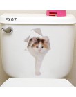 1 Uds. Vívido perro gato en 3D aspecto agujero pegatina de la pared baño Baño decoración del hogar bonita decoración para el hog