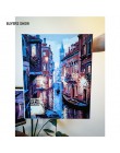 Paisaje de Venecia de noche sin marco DIY pintura al óleo Digital por números Europa lienzo abstracto pintura para el arte de la