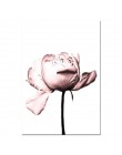 Arte de la pared de la flor de la peonía impresión del Coco cartel del arte de la moda impresiones de la lona del rubor Rosa pin