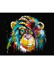 Sin marco colorido león animales abstracta paintng by números pared del arte moderno foto de pintura digital de diy para el hoga