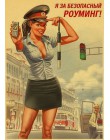 Nueva Guerra Mundial II Sexy Pin up Girl vinge Poster pared de la habitación del hogar pegatina Kraft papel Posters e impresione