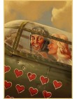 Nueva Guerra Mundial II Sexy Pin up Girl vinge Poster pared de la habitación del hogar pegatina Kraft papel Posters e impresione