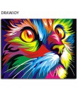 Cuadro abstracto pintura al óleo DIY pintura por números colorear por números animales coloridos decoración del hogar 40*50cm GX