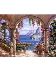 Cuadros enmarcados con paisajes pintura por números pinturas acrílicas artísticas en lienzo envío directo para la decoración de 