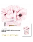 Moda libro botella de Perfume Posters pared arte lienzo con pintura de acuarela flores Vogue imágenes impresiones para la decora