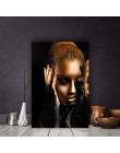 Pintura al óleo de mujer de Arte Africano desnudo de oro negro sobre lienzo Cuadros Posters e impresiones imagen de pared escand