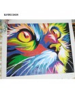 CHENISTORY gato sin marco animales DIY pintura por números Kits para colorear por números regalo único hogar pared arte decoraci