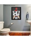 Cartel de dibujos animados e impresión de superhéroe/hombre leer periódico en el baño pintura decoración de baño pared arte cuad
