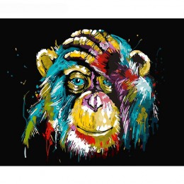 Gatyztory sin marco babuino Animal pintura de DIY por número pintura arte de pared imagen lienzo con números pintura para la dec