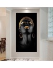Lienzo pintura pared cuadros estampados mujer negra sobre lienzo sin marco decoración del hogar póster decorativo de pared para 