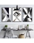Lienzo geométrico abstracto pintura en blanco y negro carteles nórdicos e impresiones de arte de pared cuadro para la decoración