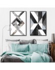 Lienzo geométrico abstracto pintura en blanco y negro carteles nórdicos e impresiones de arte de pared cuadro para la decoración
