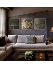Abstracto dorado negro blanco moderno cuadrado textura lienzo pintura pósters e impresiones decoración del hogar pared arte cuad