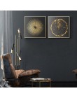 Abstracto dorado negro blanco moderno cuadrado textura lienzo pintura pósters e impresiones decoración del hogar pared arte cuad