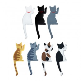 1 Uds. De animales de dibujos animados de silicona gato lindo imanes de nevera pizarra pegatina imanes de refrigerador regalos p