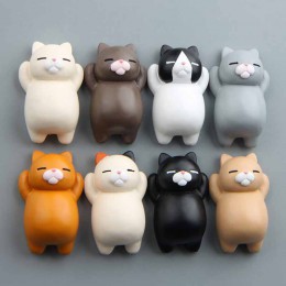 1 Pza refrigerador gato gordo divertido dibujos animados animales gato nevera etiqueta magnética sostenedor del refrigerador reg