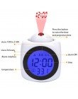 Reloj de Proyección multifunción Led colorido retroiluminación despertador electrónico Informe de voz con termómetro repetición 