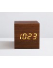 Nuevo calificador Digital de madera LED despertador reloj de madera Retro reloj luminoso mesa de escritorio decoración Control d