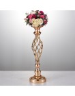 10 Uds. Jarrones de flores doradas soportes para velas decoración de boda mesa de camino de plomo centro de mesa Pilar fiesta ev