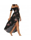 Nuevo Vestido largo estilo bohemio para mujer con hombros descubiertos De verano Vestido De playa con estampado Floral Vintage V