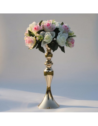 Portavelas de oro 50 cm/20 "candelabro de Metal florero MESA CENTRO DE MESA evento florero camino plomo decoración de boda