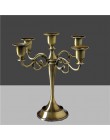 Plata/oro/bronce/Negro 3 brazos Metal Pilar candelabros velas de decoración de boda soporte Mariage hogar Decoración candelabros