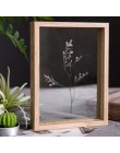 SUFEILE HD vidrio espécimen foto marco DIY muestra de planta foto marco creativo decorativo de madera 10 pulgadas/8 pulgadas D50
