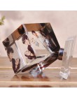 Marco de fotos en forma cuadrada cristal giratorio Impresión de álbum de fotos cristal boda recuerdo regalos de cumpleaños 3 fot