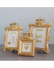 1 pieza de lujo estilo barroco oro corona decoración creativa resina cuadro marco para escritorio foto marco regalo hogar boda d