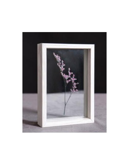 SUFEILE HD vidrio espécimen foto marco DIY muestra de planta foto marco creativo decorativo de madera 10 pulgadas/8 pulgadas D50