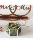 Mini hexágono geométrico caja de anillo de boda caja de portador de anillo Mesa suculenta planta plantador decoración de boda