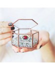 Mini hexágono geométrico caja de anillo de boda caja de portador de anillo Mesa suculenta planta plantador decoración de boda