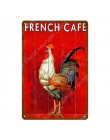 Huevos frescos leche Metal signo granja tienda francesa café hogar Decoración de pared Vintage cartel hojalata placa feliz pollo