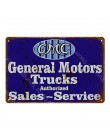 Motors camiones autobús de coches servicio de piezas de venta Vintage carteles de Metal lata placas decorativas pegatinas de par