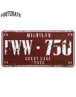 Nueva placa de Metal de coche de Estados Unidos Vintage decoración para el hogar signo de lata Bar Pub cartel metálico decorativ